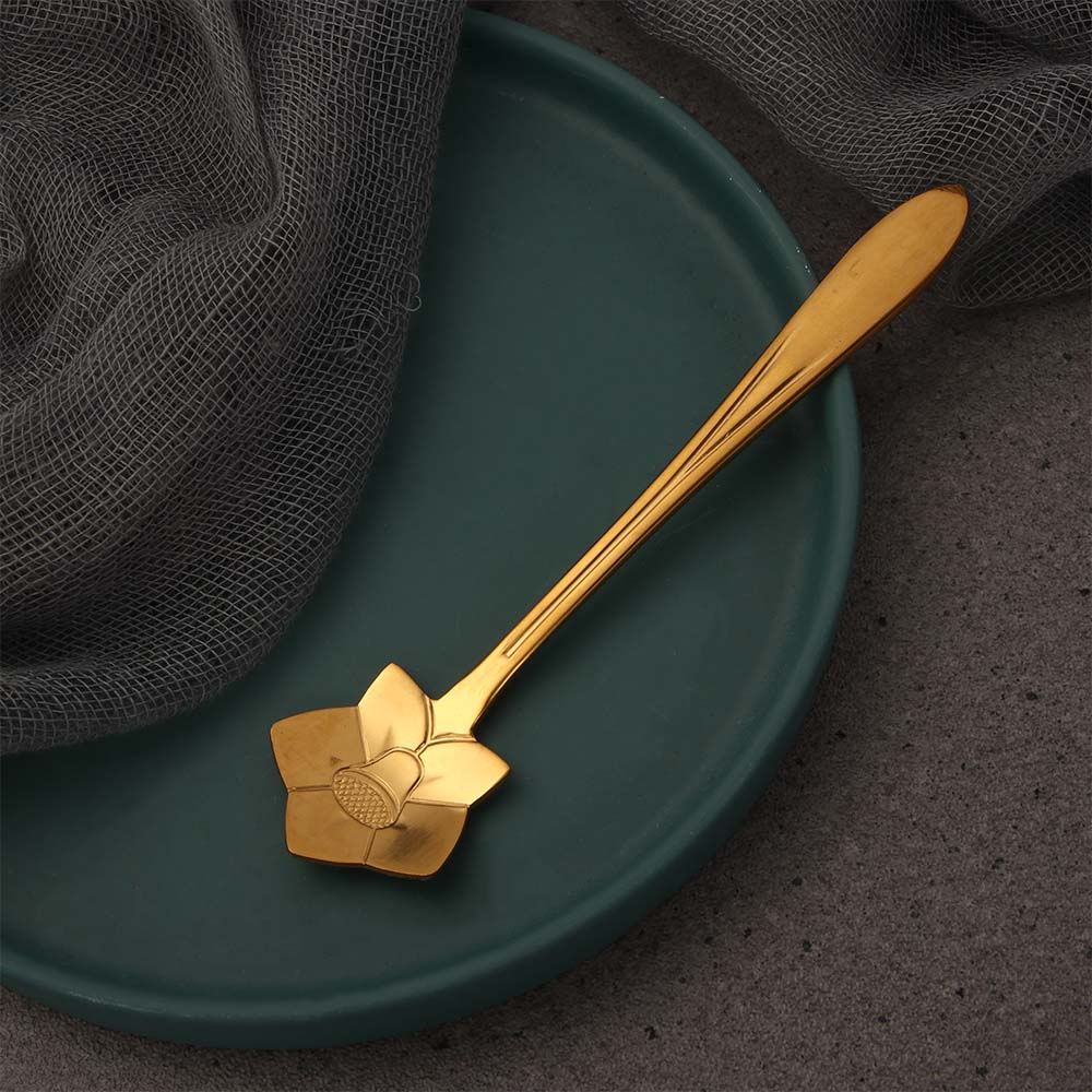 Pattern Bar tools Stainless Steel Tableware for Sugar Ice Cream Coffee Dessert Teaspoon Cutlery Set Flower Spoon Set Soup Spoon