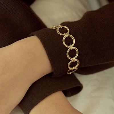 LAYERMOOD Doppelkreis-Armband-Gold