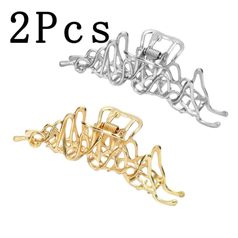 Large Metal Hair Claw Clip Irregular Hairpins Punk Style Hair Claws Barrettes Women Vintage Jaw Clips Hair Accessories