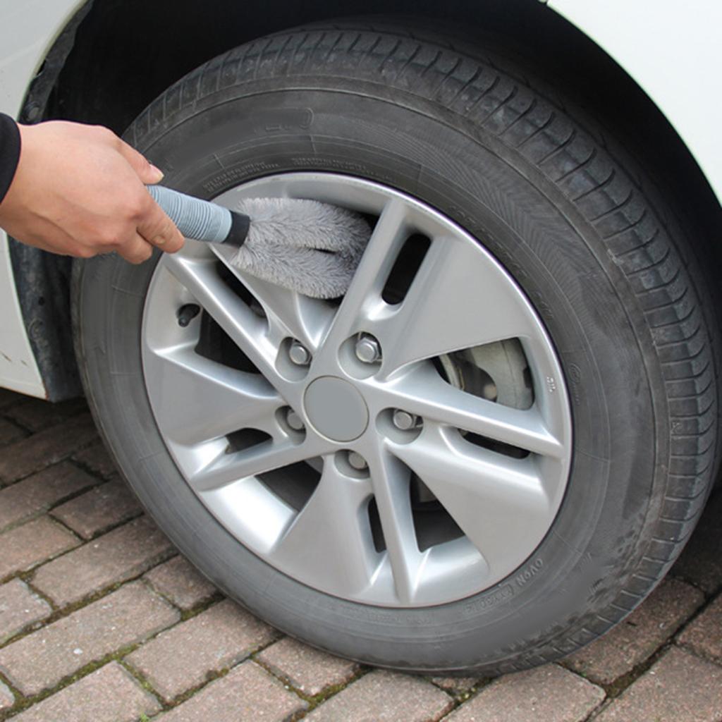 Car Soft Cleaning Brush Wheel Cleaner Brush Detailing Brush Unviersal Rim Cleaner Brush for Cleaning Wheels Rims Fenders