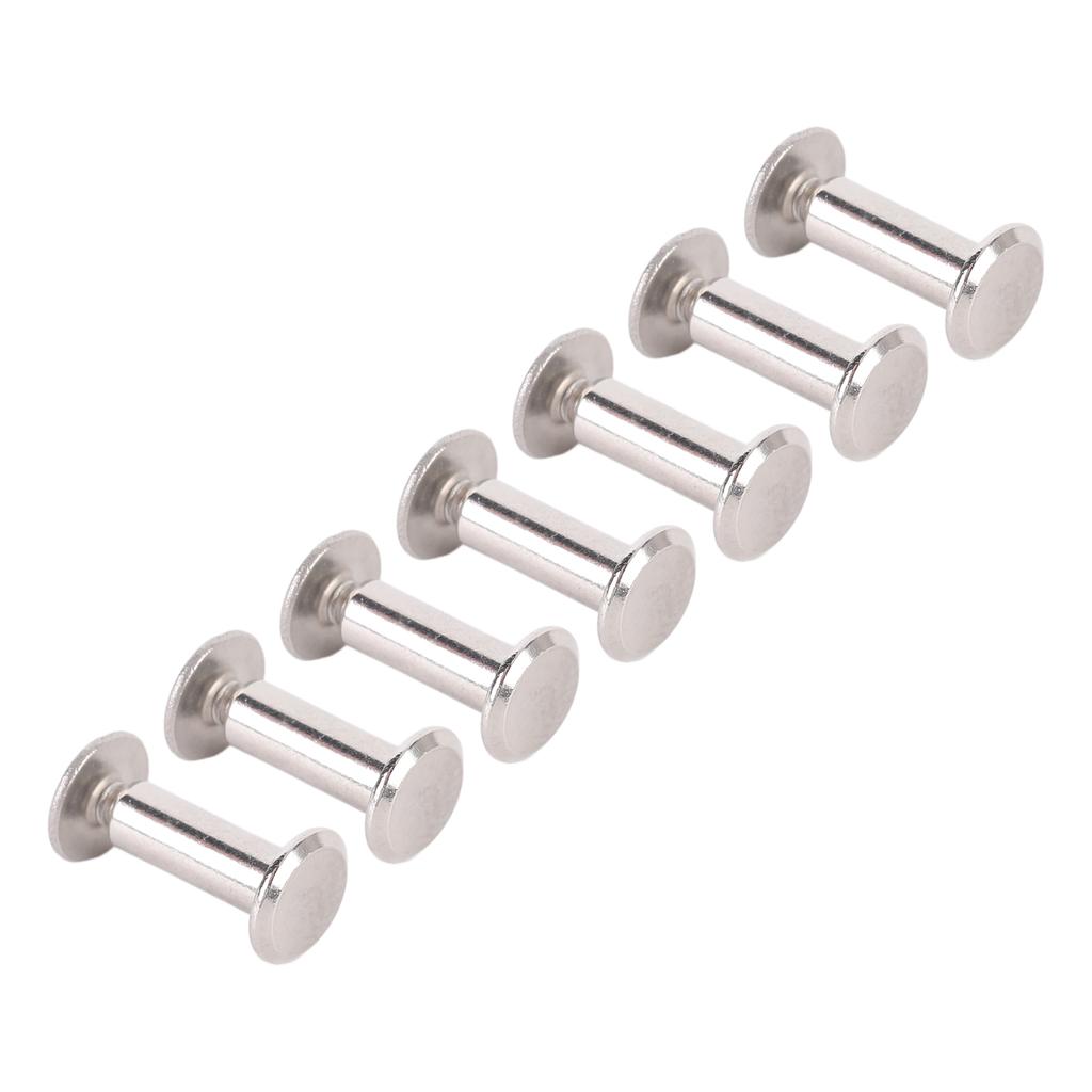 100 Sets Rivet and Screw Stainless Steel M2.5 Flat Round Head Rivet Stud Fastener Set for Leather Crafts Decoration