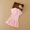 Mädchen Baby Kleider Kinder Casual POLO Kleider 2023 Neue Schule Kleidung Kurzarm Sommer kinder Kleidung Kleines Mädchen