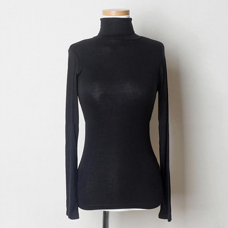 

Dongdaemun Women s Slim Fit High Neck T-shirt - 2024 Autumn/Winter Collection, High Quality, Opaque, Elastic Base Layer One Size чёрный