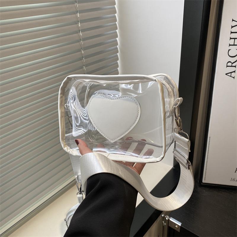 2025 New Jelly Bag Women's Large-capacity Transparent Bag Messenger Small Satchel Niche New Bag Plastic Messenger Bag