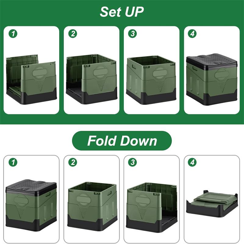 Portable Folding Toilet For Outdoor Camping Potty For Adults Kids Cover Design Seat Toilet Reusable Toilet For Picnic Car Travel