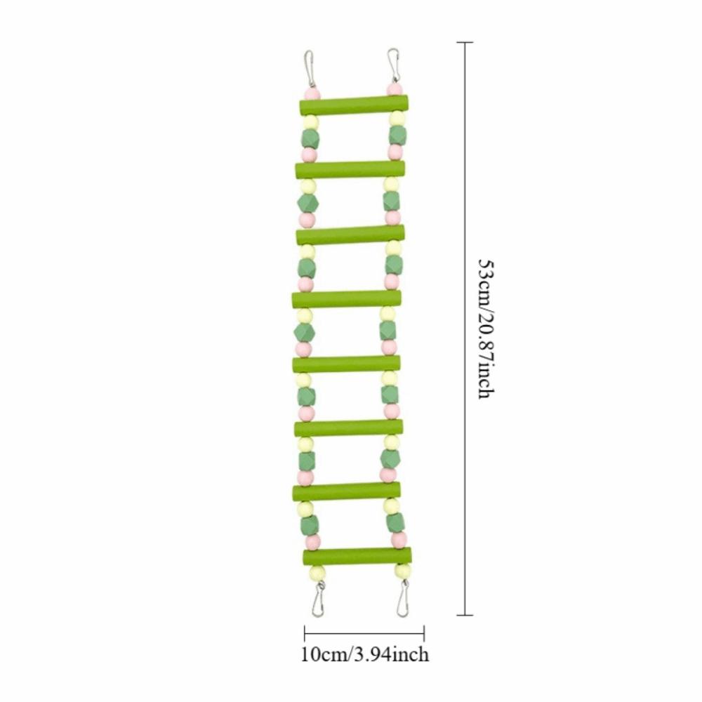 Colorful Wooden Parrot Ladder 8/10/12 Step Ladders Bird Perch Stand Toy  Bird Cage Decoration