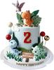 Dinosaur Theme Party Cake Toppers Kit - Jungle Safari Birthday Decorations for Boys - Dinosaur Cake Decor