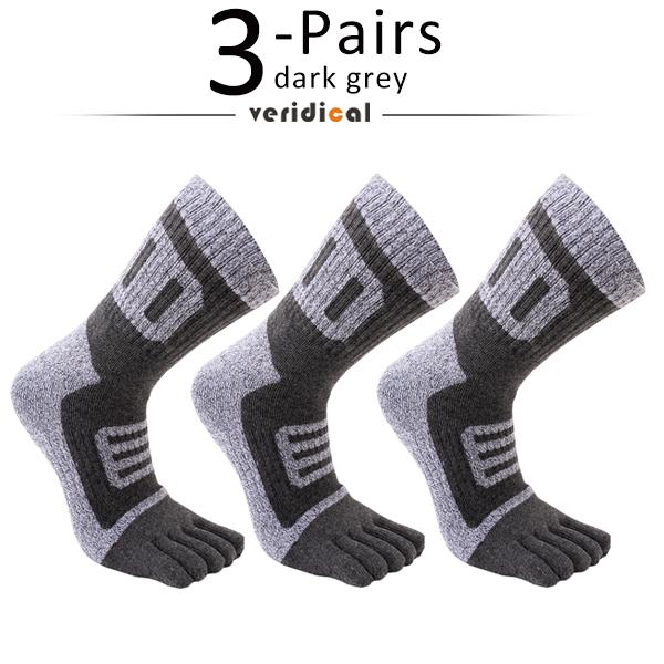 

3 пары мужских махровых носков, спортивные, толстые, хлопковые, компрессионные, для фитнеса, баскетбола, пешего туризма, велоспорта, носки с 5 пальцами EU39-44