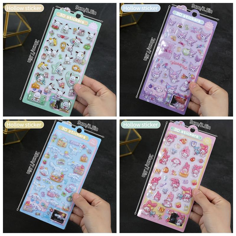 Cartoon Anime Rabbit Judy Fox Nick Stickers Zootopia 3D Relief Sticker Children DIY Scrapbook Notebook Decorative Sticker Gift