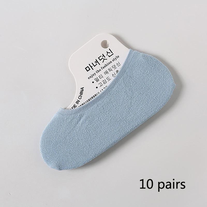 10 Pairs of Summer Ultra-thin Candy Color Invisible Small Size Ladies Disposable Socks Magic Socks Women Socks Women's Accessories