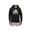 Adidas Solid Color Logo Print Hoodie Men Hoodies Black BR4747