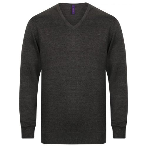 Henbury Mens Lightweight V Neck Jumper