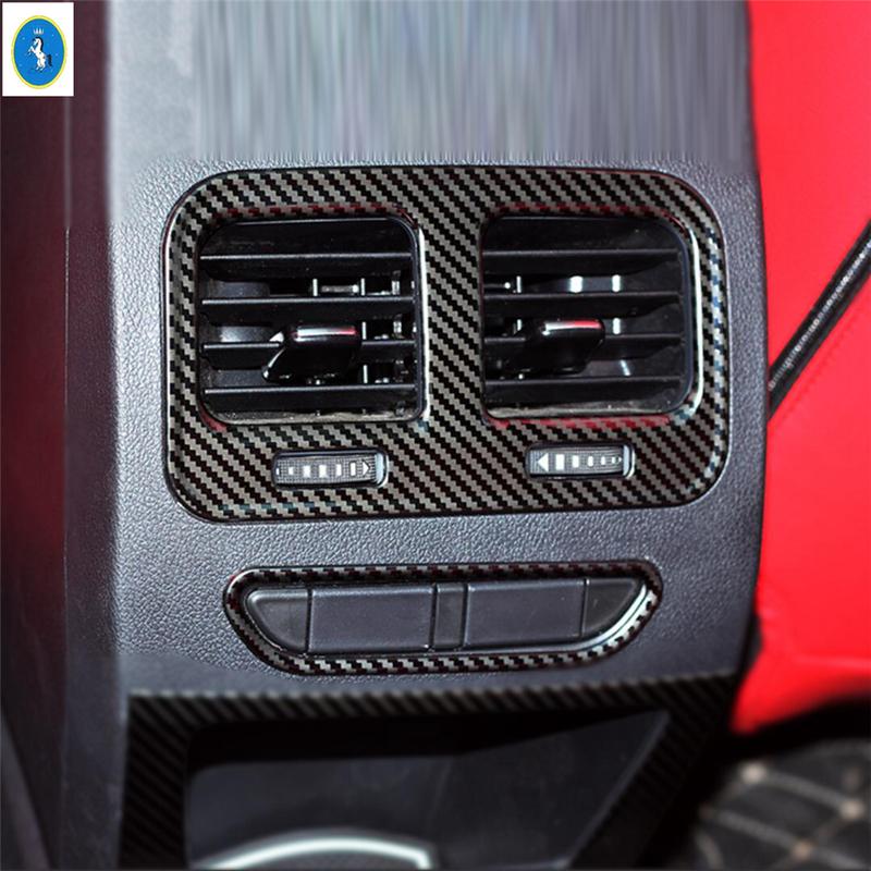 Carbon Fiber Look Car Head Lamps / Lift Button / Air AC / Gear Box Panel ABS Accessories Cover Trim For Haval F7 F7X 2018 -