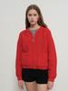 Generalidea Cotton Blend Raglan Knit Zip-Up [Red] / Gf1Lkc508