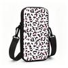 Cute Pink Abstract Dalmatian Spot Print Crossbody Phone Bag, Lightweight Cell Phone Purse with Card Holder, Christmas Gift Trendy Fashion Shoulder Bag
