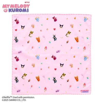 Sanrio Netflix MY MELODY & KUROMI Sanrio Charaktere Bedrucktes Taschentuch Rosa