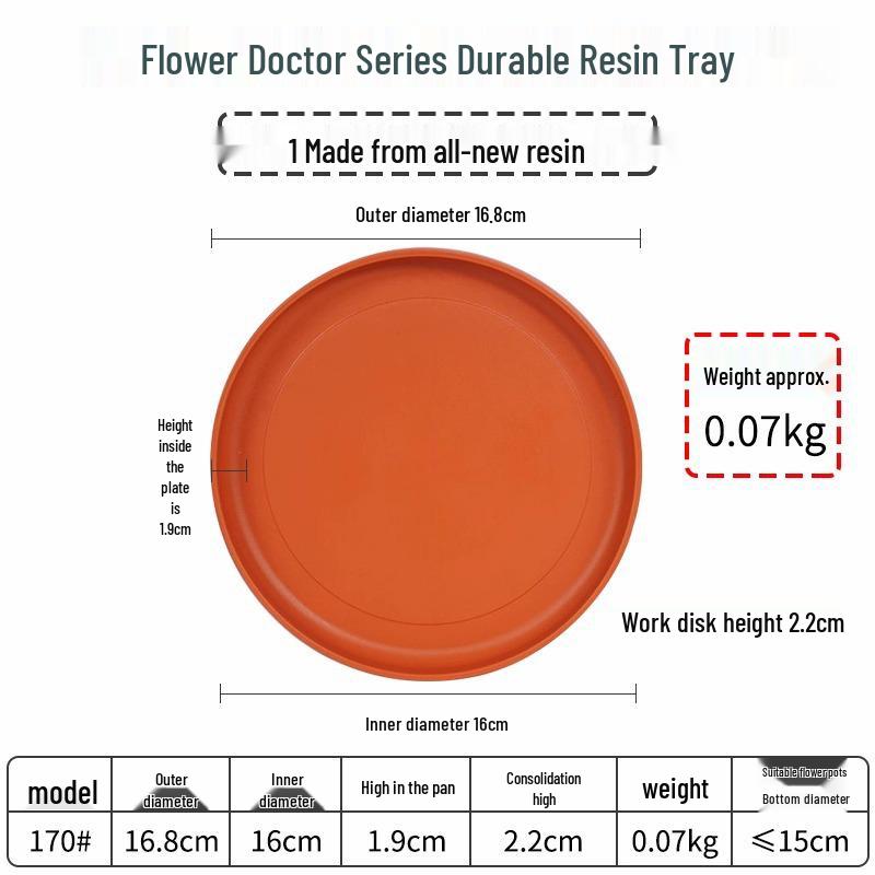 Thickened Resin Plant Tray: Movable, Large Water Collection Base for Flower and Succulent Pots