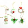Mini Handmade Glass Christmas Tree Art Figurines Ornaments Colorful High Grade Cute Pendant Xmas Hanging Decor Charm Accessories