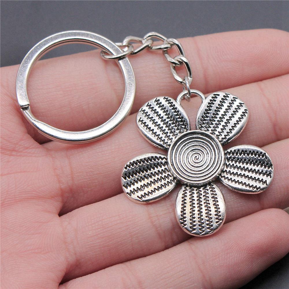 Flower of Life Symbol Sacred Geometry Keychain for Men Best Seller Boho Gift for Her Minimalist School Accessory