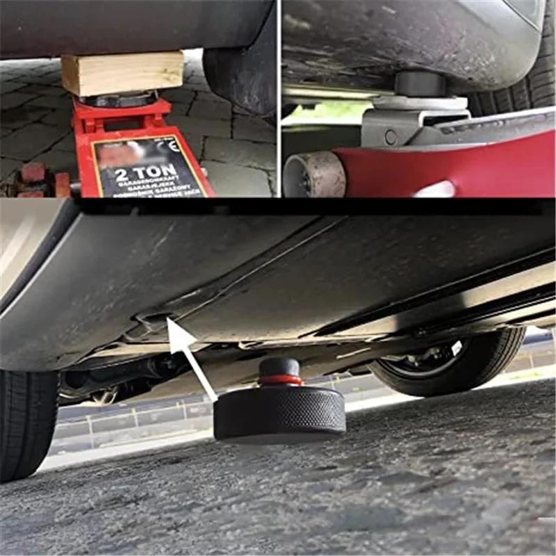 Tesla modelY Car Lift Jack Stand Almofadas de borracha pretas Borracha Slotted Floor Jack Pad Quadro Adaptador de trilho Universal