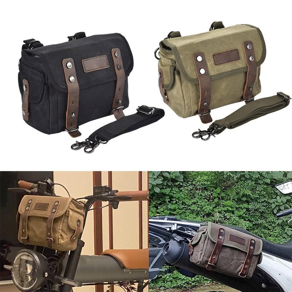 Canvas Motorcycle Bag Luggage Bag Riding Equipment Fit for Bottle Storage During Bike Rides Courierss Delivery Personnel