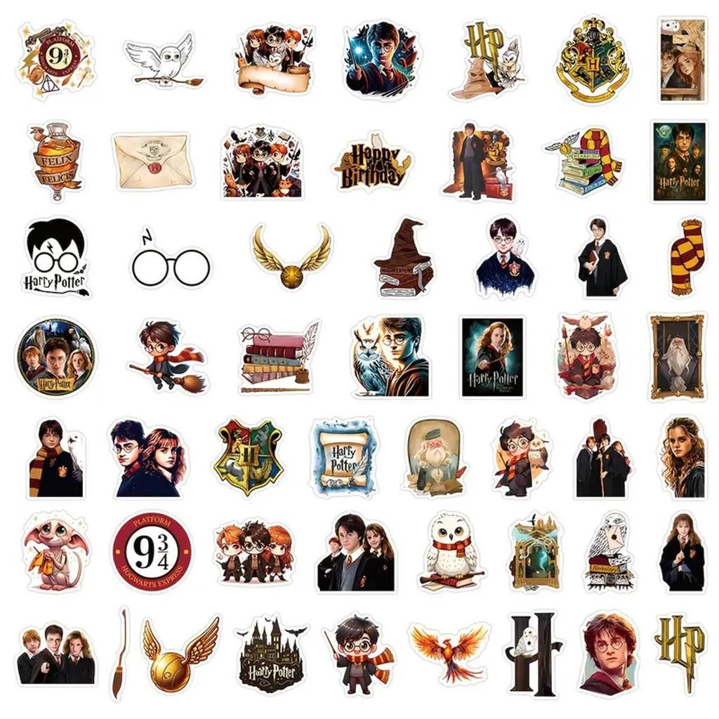 Стикеры Гарри Поттер Harry Potter стикерпак наклейки набор наклейок 53 шт 