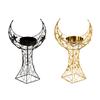 Wrought Iron Moon Tower Candle Stand Elegant Cultural Decors Multifunctional Tealight Display For Muslims Festival Gift