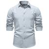 Men S Casual Business Long Sleeve Shirt Wrinkle Resistant Regular Fit