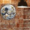 1pc Retro Golden Koi Fish Tin Sign Vintage Metal Wall Art For Home Cafe Bar Decor