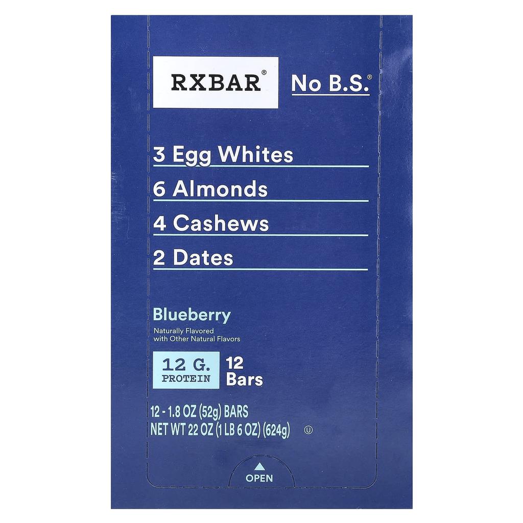 Protein Bar, Blueberry, 12 Bars, 52G (1.8Oz) Each