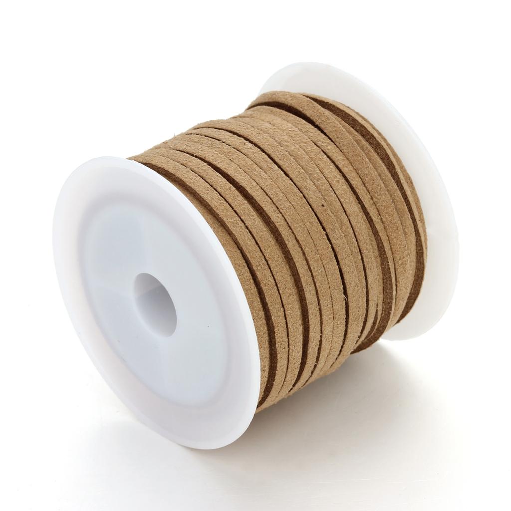 5m/roll Color 1.5mm Flat Faux Suede Braided Cord Korean Velvet Thread Leather Rope for DIY Bracelet Jewelry Making Accessories
