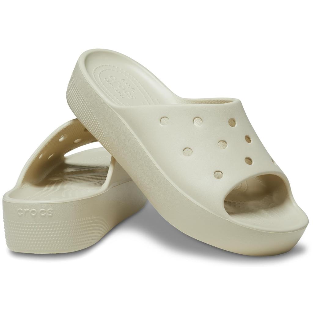 Crocs Women's Classic Platform Slide Sandals, Bone, Size 24cm