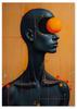 Poster Posters Abstraction Portrait Orange Ball