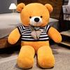 New 100cm Giant Dressed Sweater Bear Bowknot Multiple Color Options Plush Animals Dolls Super Soft Baby Soothing Toys Gift Decor