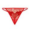 Women's Sexy Lace Underwear G-string T-back Thong Transparent Lingerie with Bow Detail Cute Pearls Embellished Back Bow Panties