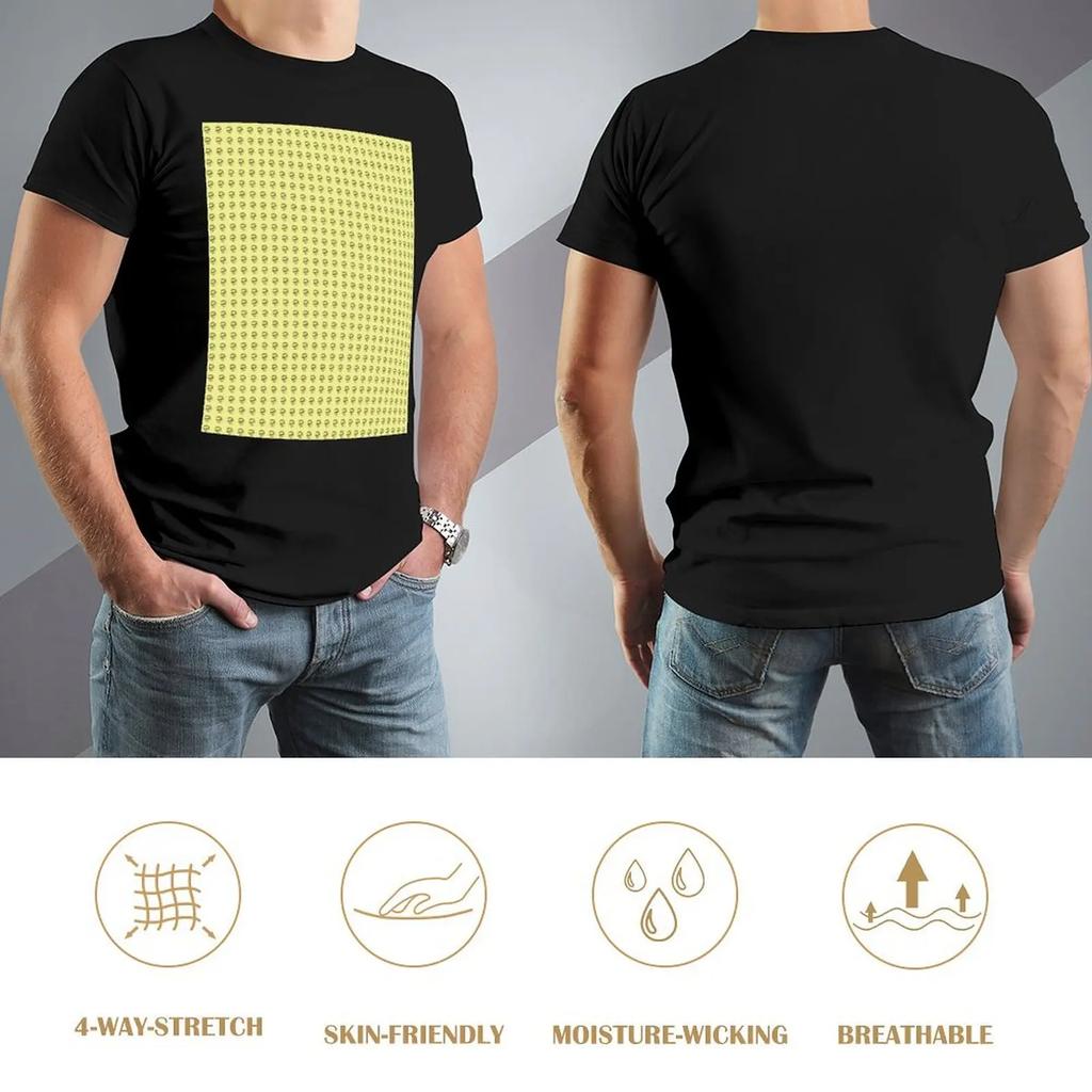 Jeff Goldblum Pattern Gold T-Shirt Cotton Graphic Tees Blanks Korean Fashion Heavyweights Men Workout Shirt