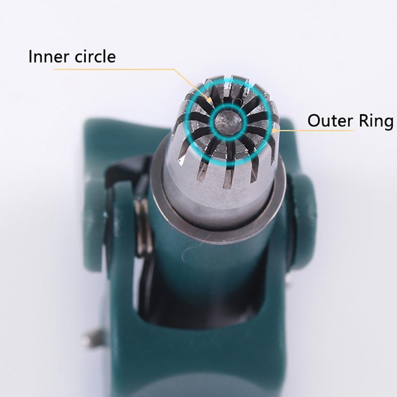 Nose Hair Trimmer Cleaner For Men Women Stainless Steel Manual Mechanical Shaving Razor Washable Hair Removal Tools