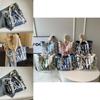 Borsa in Tela con Alfabeto Thai Gentlewoman da Donna Nuova Moda 2024 Borsa a Mano Versatile Borsa a Spalla Crossbody Stile Street Borsa Tote Grande