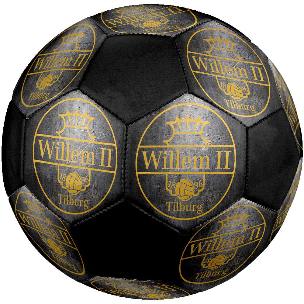 Willem II Tilburg Size 5 Soccer Ball, Machine-Stitched PVC, Durable & High Bounce, All Ages Fit, Fan Merchandise, Matches & Outdoor Use.