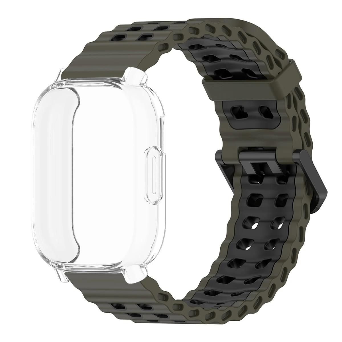 

Морской ремешок+ТПУ чехол для redmi watch 5 active/Lite двухцветный Ocean band чехол с полным покрытием для redmi watch 5 lite спортивный браслет for redmi 5 lite
