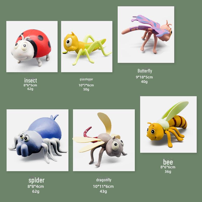 Jurassic Dinosaur & Insect Simulation Models: Ladybug, Dragonfly, Marine Creatures