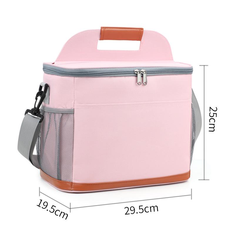 Thick Oxford Fabric Picnic Lunch Bag Large Capacity Insulated Cooler Tote Leak-Proof Thermal Bag For Outdoor Camping And Daily