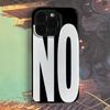 NO And YES Personalized Art Black And White Letters Phone Case For IPhone 16 15 14 13 12 11 Pro Max X XS XR 7 8 Plus Cover Case