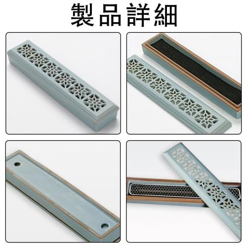 Horizontal Incense Burner with Lid, Flame-Retardant Cotton, for Buddhist Altars, Tea Ceremony, Incense Ceremony, and Restaurants, Stylish Japanese Sty