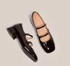 Fashion New Women Shoes Retro Thick Heeled Ballet Shoes for Women Medium Heeled Mary Jane Single Shoes