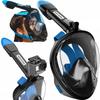 Folding Full Face Snorkeling Diving Mask with Snorkel S/M For Water