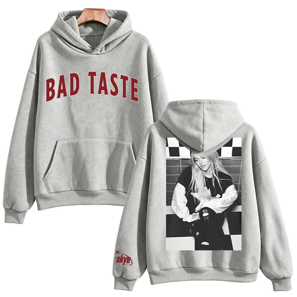 Reya Skye Bad Taste Photo Hoodie Unisex Vintage Graphic Print Long Sleeve Clothes Casual Streetwear Fan Gift Tops Sweatshirts