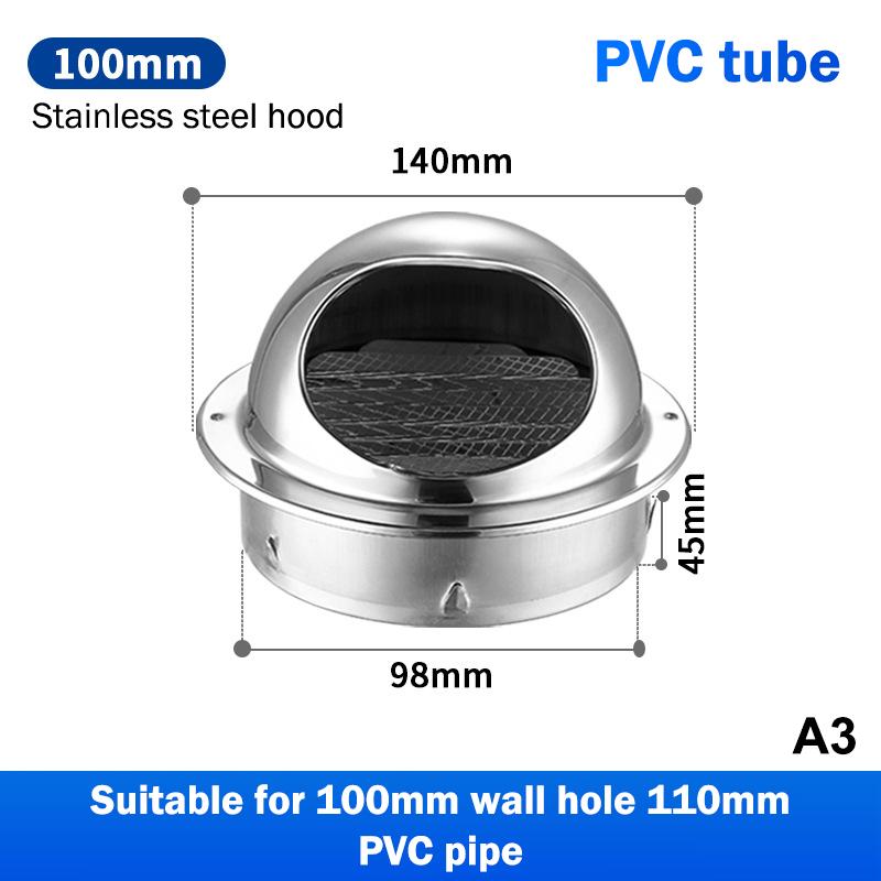 

Wall Exhaust Vent Cover 304 Stainless Steel Fits 60–150Mm Rustproof For Wall Ceiling Anti-Bird Rat Air Vent Heating Cooling Cap