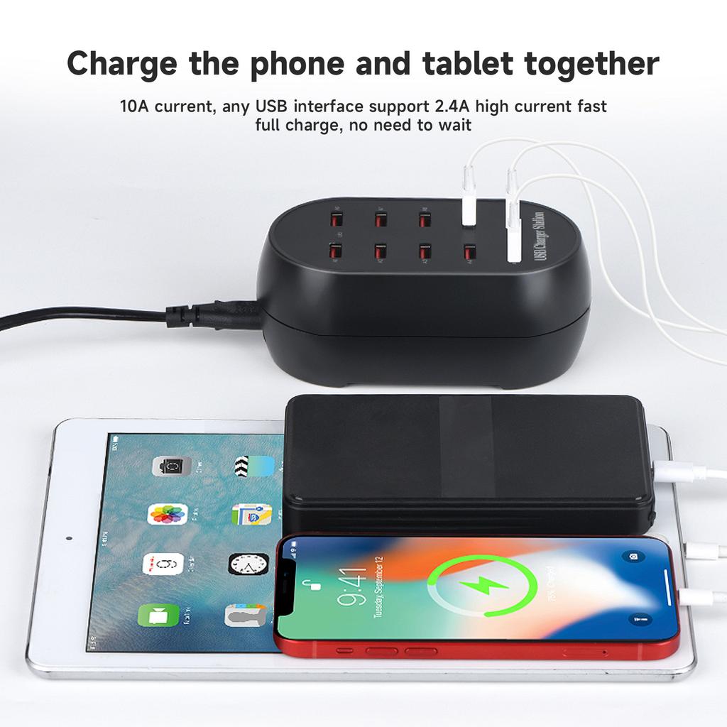 Multi USB Charger Station, 10/20 Port USB Multi Port Charger USB Charging Station for Multiple Device for Smartphone