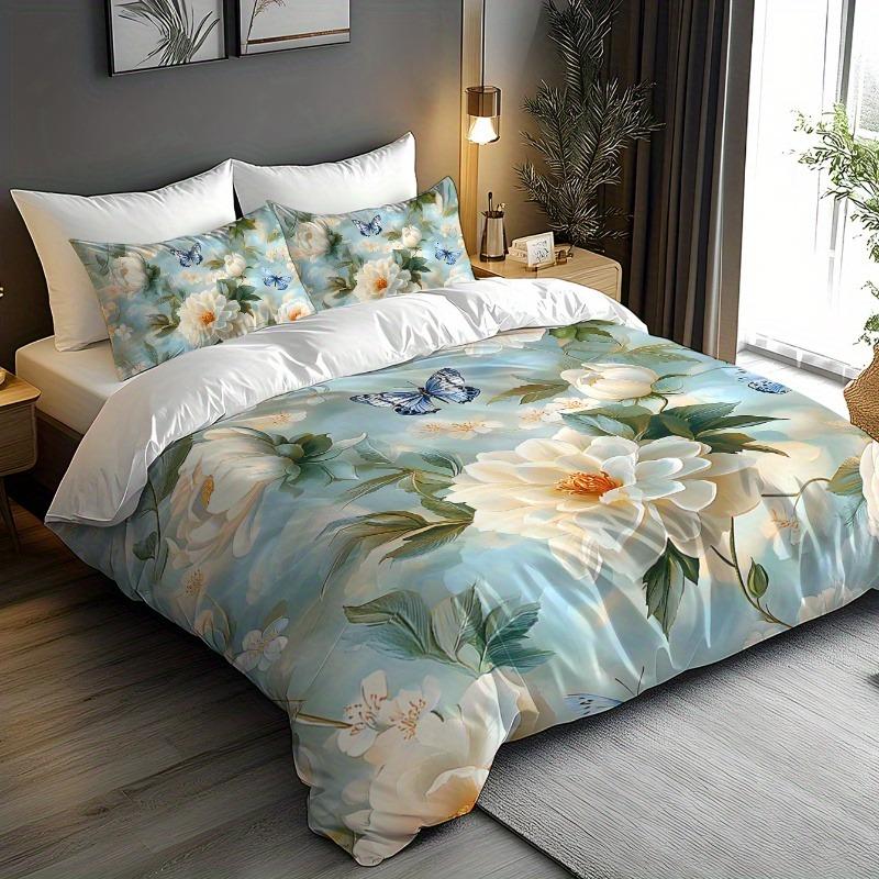 Floral Bedding Set 3D Printed Duvet Cover Set Soft Single Twin Double Queen Size Bed Set Home Decorations For Bedroom